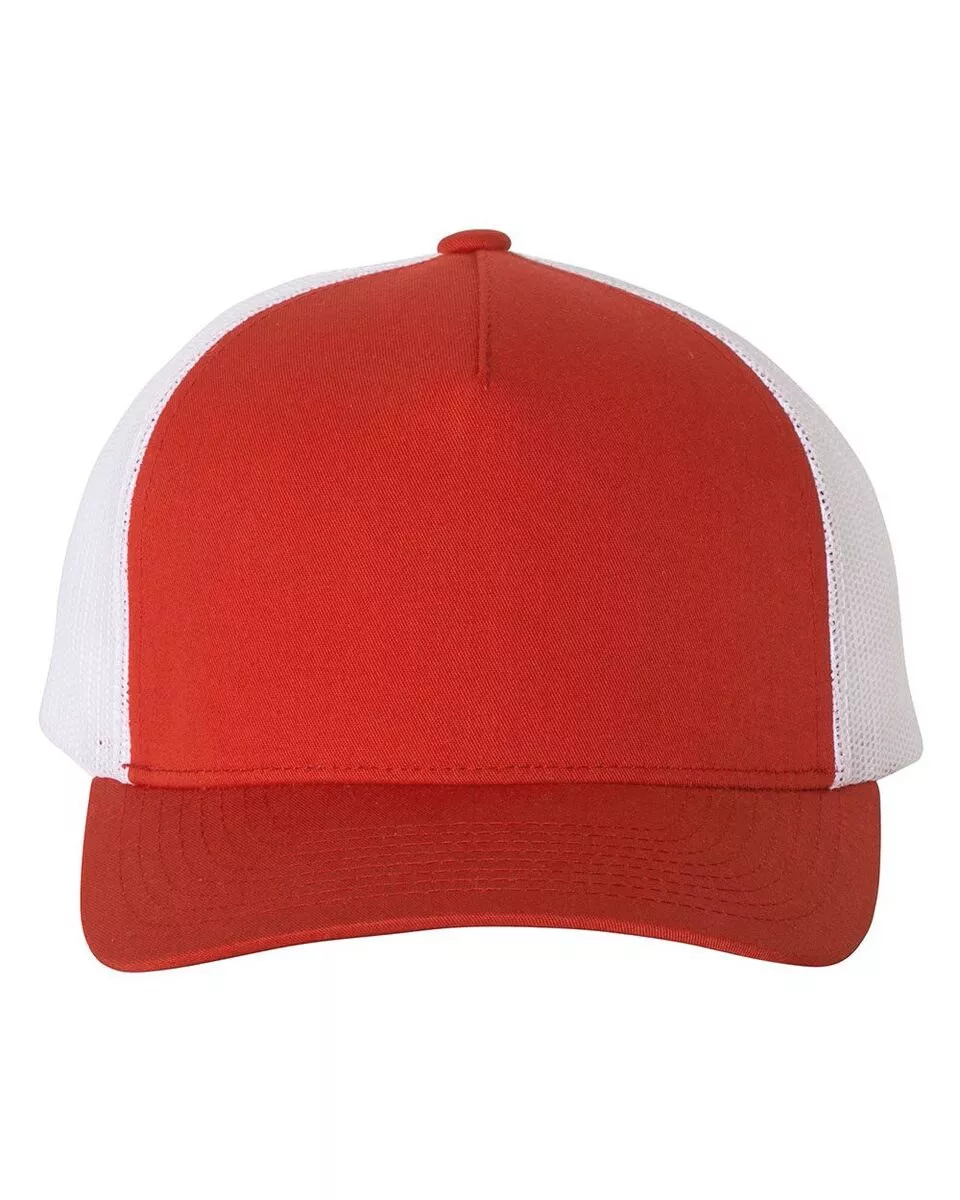 YP Classics 6506 - Five-Panel Retro Trucker Cap - Black