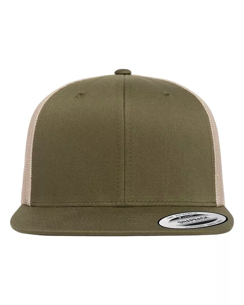 YP Classics 6609 - Retro High Profile Trucker Cap - Black