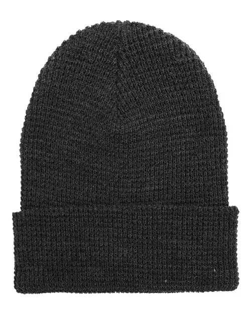 Yupoong 2501KC Waffle Cuffed Knit Beanie