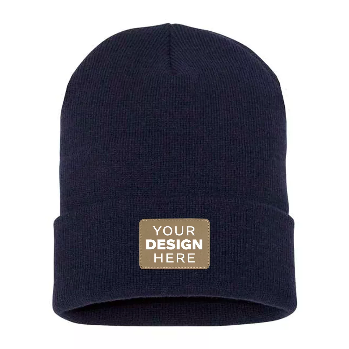 Yupoong Heavyweight Cuffed Knit Cap Full Color Patch
